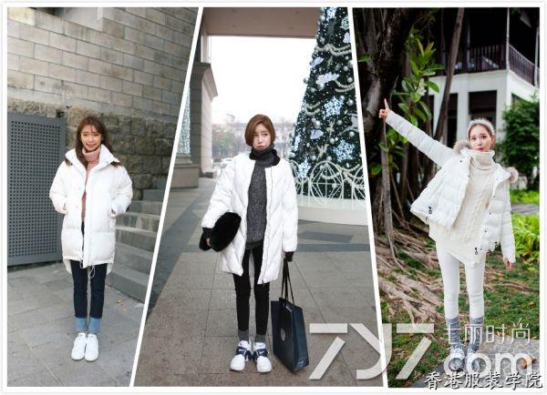 白色羽絨服怎么搭配？打造明亮甜美印象